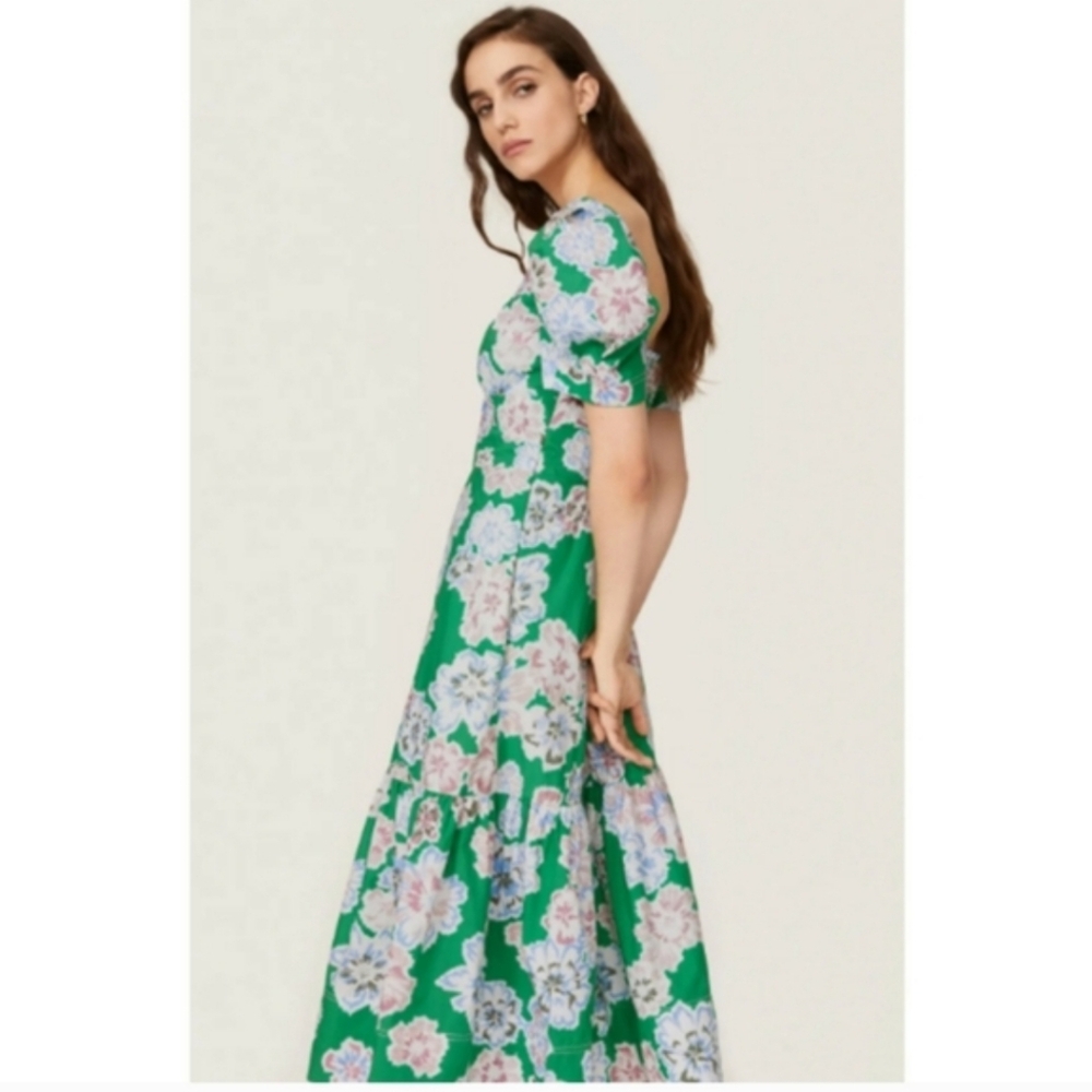 Tanya Taylor Danielle Floral Print Puff Sleeve Dress - Picture 3 of 16